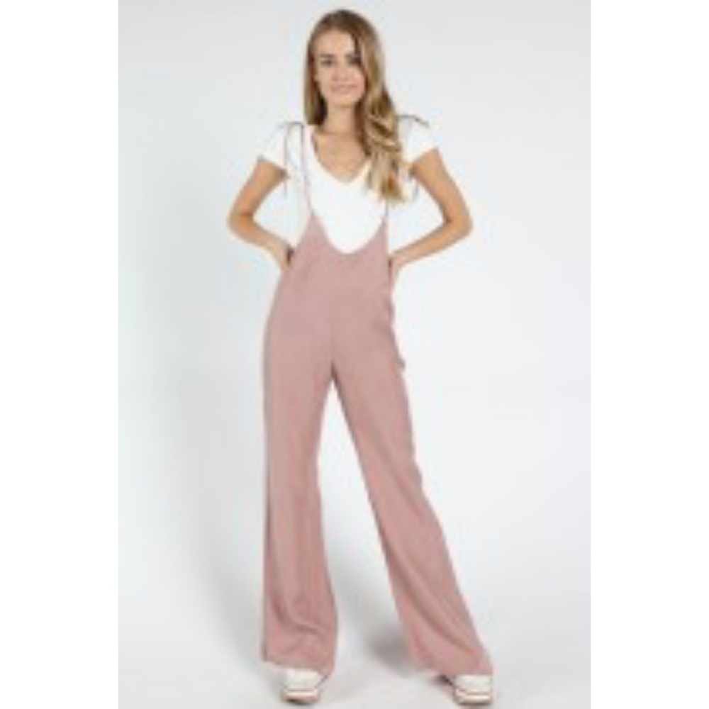 Spaghetti Strap Bell Bottom Jumpsuit